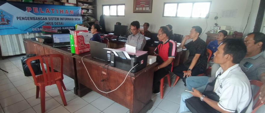 Kegiatan Pelatihan Sistem Informasi Desa Pangkung Karung